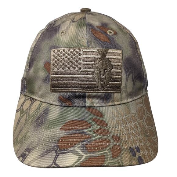 USA Flag Kryptek Baseball Cap Multicolor OS Adjustable Embroidered Patriotic - Picture 1 of 9